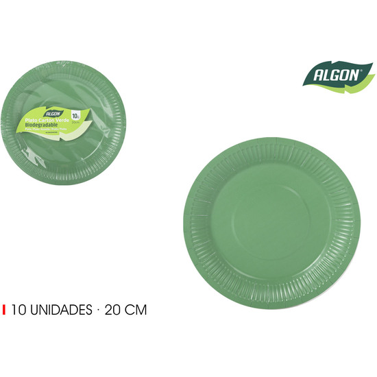 SET-10 PLATO CARTON VERDE SOJA 20C ALGON image 0
