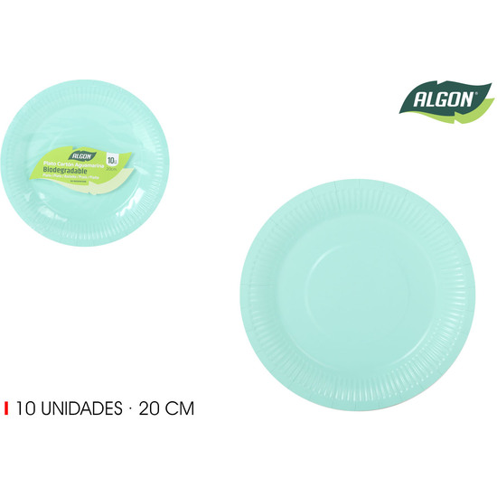 SET-10 PLATO CART.AGUAMARINA.SOJA20 ALGON image 0