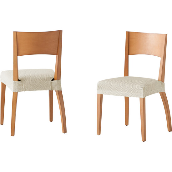 FUNDA SILLA ASIENTO TÚNEZ PACK 6 MARFIL image 0