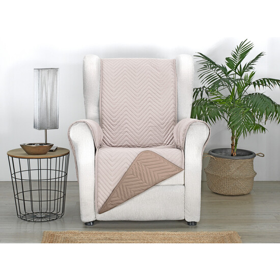 CUBRE SOFÁ MILANO 1 PLAZA LINO/CUERO image 1