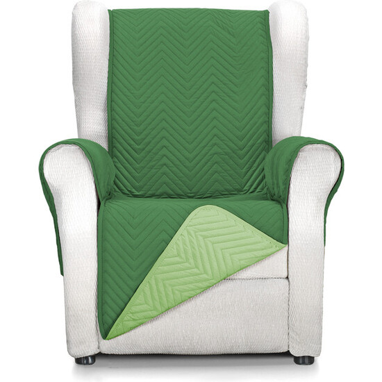 CUBRE SOFÁ MILANO 1 PLAZA VERDE/BOTELLA image 0