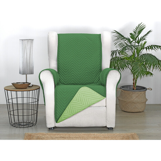 CUBRE SOFÁ MILANO 1 PLAZA VERDE/BOTELLA image 1