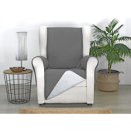 CUBRE SOFÁ MILANO 1 PLAZA GRIS/ANTRACITA image 1