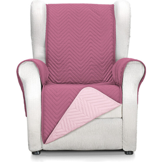 CUBRE SOFÁ MILANO 1 PLAZA BERENJENA/SALMÓN image 0