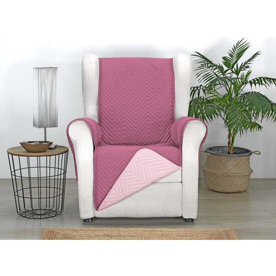 CUBRE SOFÁ MILANO 1 PLAZA BERENJENA/SALMÓN image 1