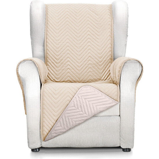 CUBRE SOFÁ MILANO 1 PLAZA BEIGE/LINO image 0