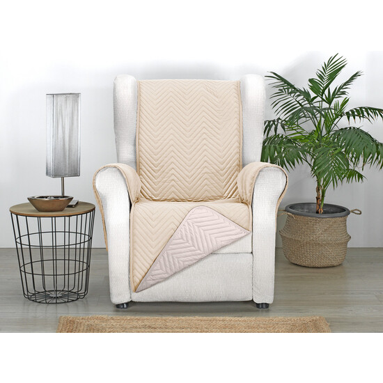 CUBRE SOFÁ MILANO 1 PLAZA BEIGE/LINO image 1