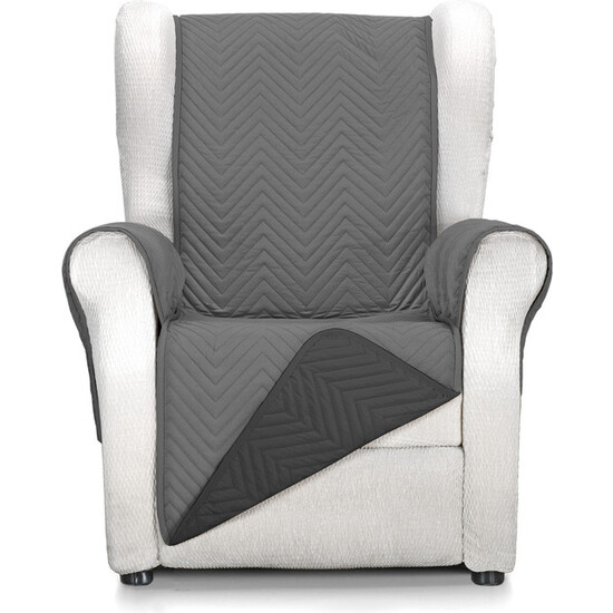 CUBRE SOFÁ MILANO 1 PLAZA ANTRACITA/NEGRO image 0