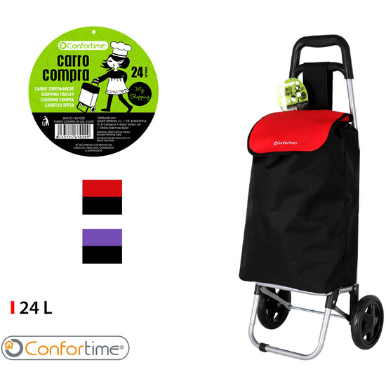SHOPPING TROLLEY 2W 24L 2 ASSORT. CONFORTIME image 0