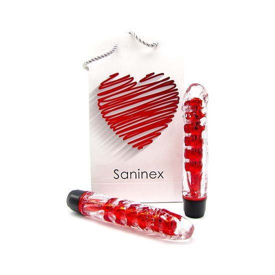 SANINEX VIBRATOR FANTASTIC REALITY METALLIC RED COLOR image 0