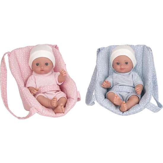 MUÑECA ELEGANCE CALIN  CON CUERPO DE VINILO Y PORTABEBE 26 CM - MODELOS SURTIDOS image 3