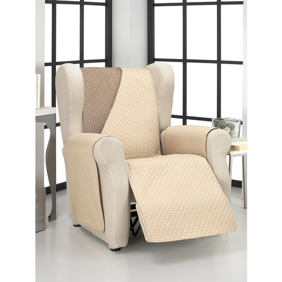 CUBRE SOFÁ DIAMOND 1 PLAZA BEIGE/CUERO image 0