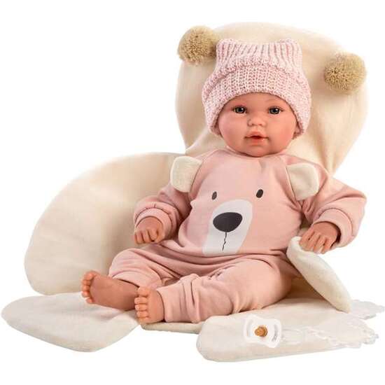 MUÑECA RECIEN NACIDA LLORONA BABY OSITA ROSA 36 CM OSITO.INCLUYE EL CHUPETE. image 2