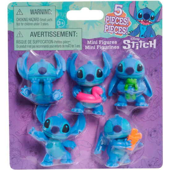 BLISTER 5 FIGURAS STITCH DISNEY image 1