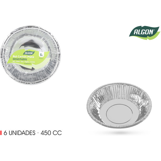 SET-6 BOL CARTON PLATA 450CC ALGON image 0