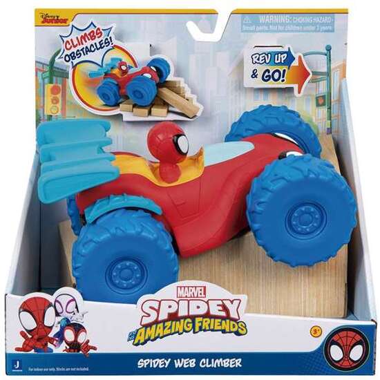 COCHE SPIDEY WEB CLIMBER. ACELERA, ARRANCA Y SUBE OBSTÁCULOS 18 CM image 0