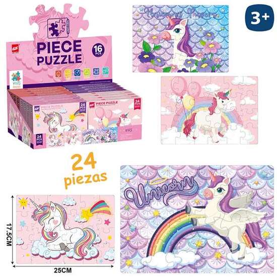 PUZZLE 24 PIEZAS UNICORNIO 25 X 17,50 CM - MODELOS SURTIDOS image 0