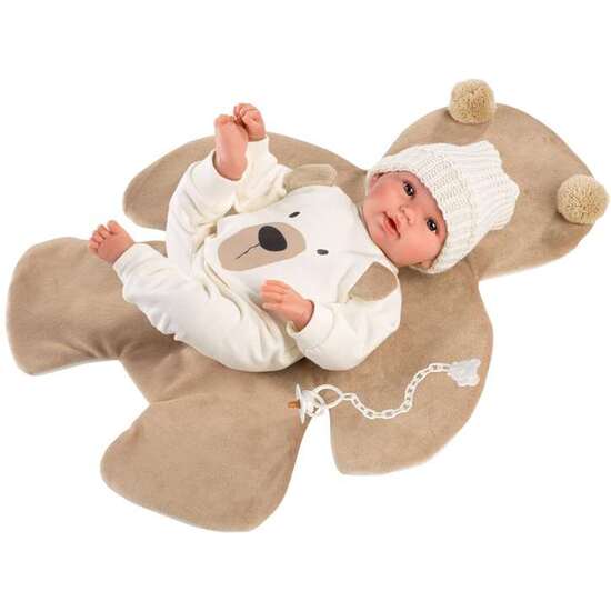 MUÑECO RECIEN NACIDO LLORON OSITO MARRON 36 CM INCLUYE EL CHUPETE. image 3