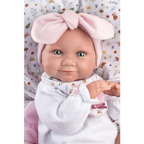 MUÑECA TINA RECIEN NACIADA CON SAQUITO ROSA SIN 40CM image 1