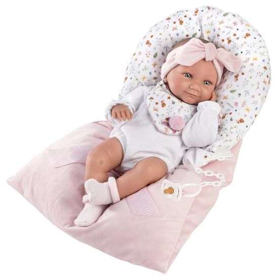MUÑECA TINA RECIEN NACIADA CON SAQUITO ROSA SIN 40CM image 2