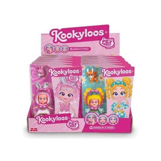 MUÑECA KOOKYLOOS PET PARTY 3 CARAS CON EXPRESIONES, INCLUYE MASCOTA Y ACCESORIOS. 18,5X29X23CM image 0