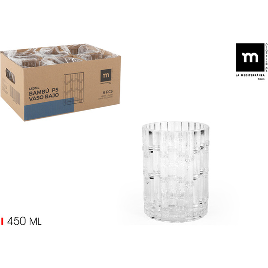 VASO BAJO PS BAMBU 450ML LA MEDITERRANEA image 0