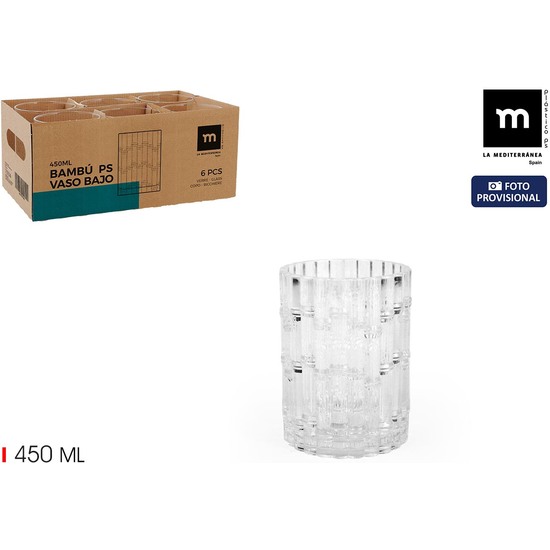 VASO BAJO PS BAMBU 450ML LA MEDITERRANEA image 1