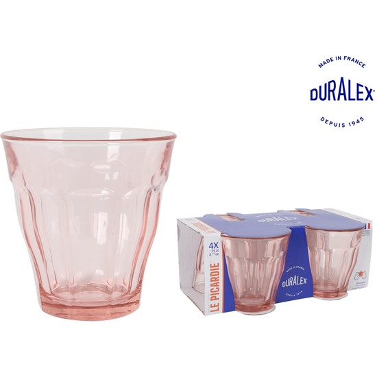 SET 4 VASOS 25CL ROSA PICARDIE image 0