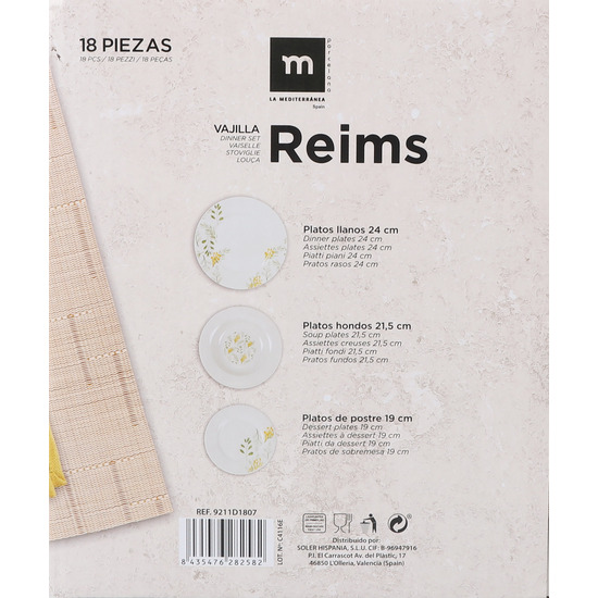 VAJILLA REDONDA 18PCS REIMS MD image 2