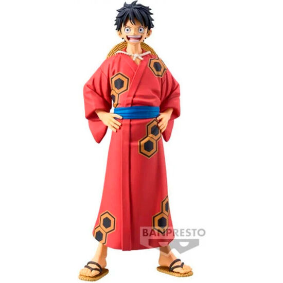 FIGURA MONKEY D LUFFY WANOKUNI YUKATA THE GRANDLINE SERIES ONE PIECE 16CM image 0