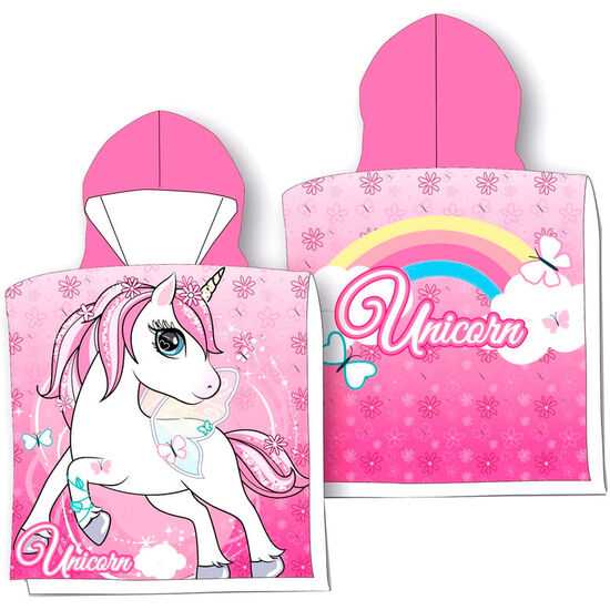 PONCHO TOALLA UNICORNIO MICROFIBRA image 0