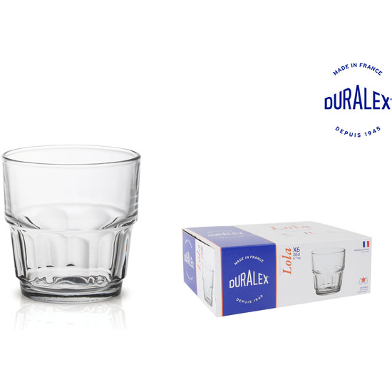SET 6 VASOS TRANSPARENTE 20CL LOLA image 0