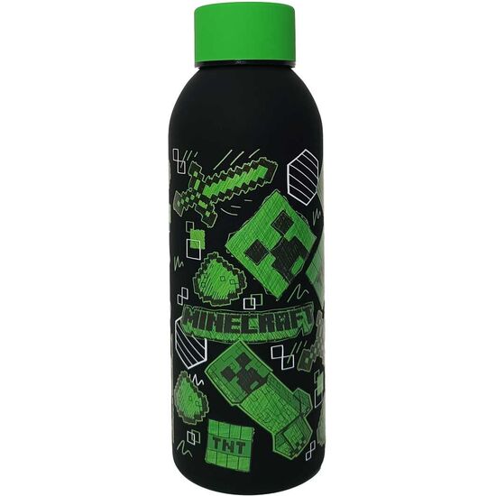 BOTELLA ACERO INOXIDABLE MINECRAFT 500ML image 0