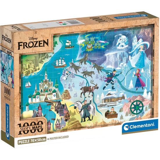 PUZZLE MAPA FROZEN DISNEY 1000PZS image 0