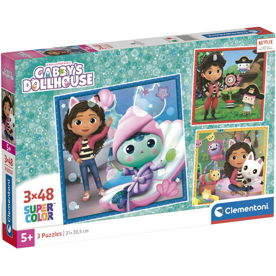 PUZZLE LA CASA DE MUÑECAS DE GABBY 3X48PZS image 0
