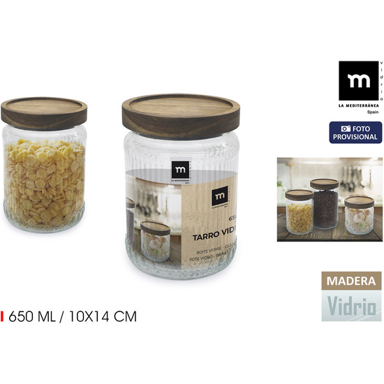 TARRO VIDRIO T/MAD. 650ML RELIEVE LA MEDITERRANEA image 2