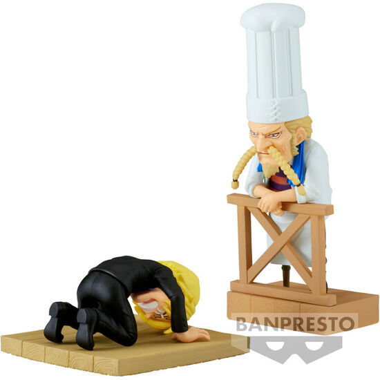 FIGURA WORLD COLLECTABLE SANJI & ZEFF 2 WCF LOG SERIES ONE PIECE 8CM image 0