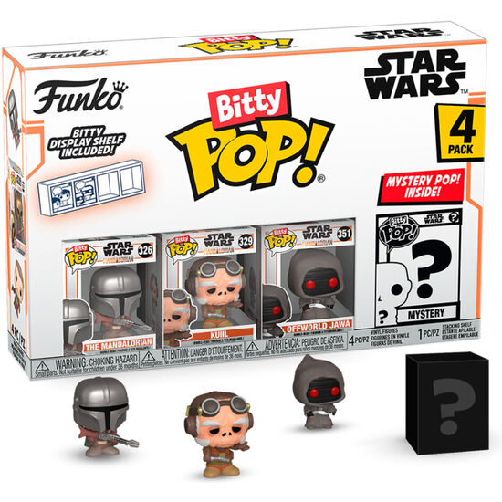 BLISTER 4 FIGURAS BITTY POP STAR WARS MANDALORIAN - MANDALORIAN image 0