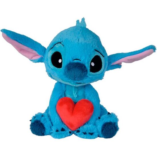 PELUCHE CORAZON STITCH DISNEY 25CM image 0
