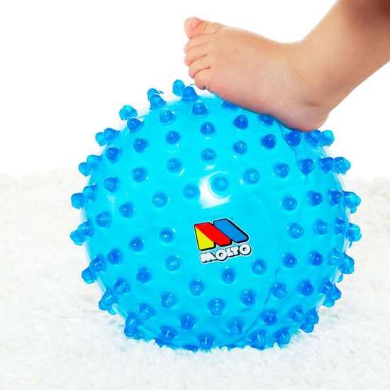 BOLA SENSORIAL 20 CM AZUL. CON COLORES Y TEXTURA SUAVE PARA LA DIVERSIÓN Y APRENDIZAJE DE LOS BEBES. image 1