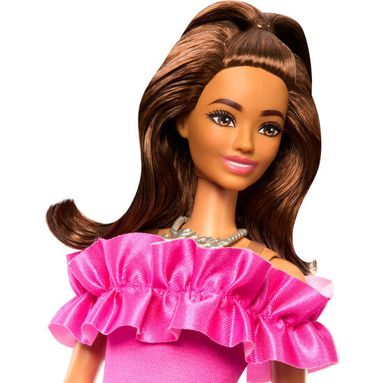 MUÑECA FASHIONISTA VESTIDO ROSA VOLANTES SURTIDO image 3