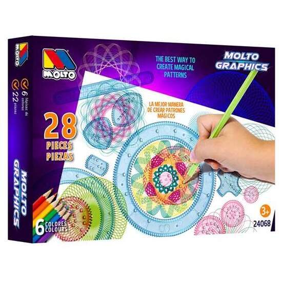 SET DE DIBUJO MOLTO GRAPHICS CON 28 ACCESORIOS. 124X60X1 CM image 0