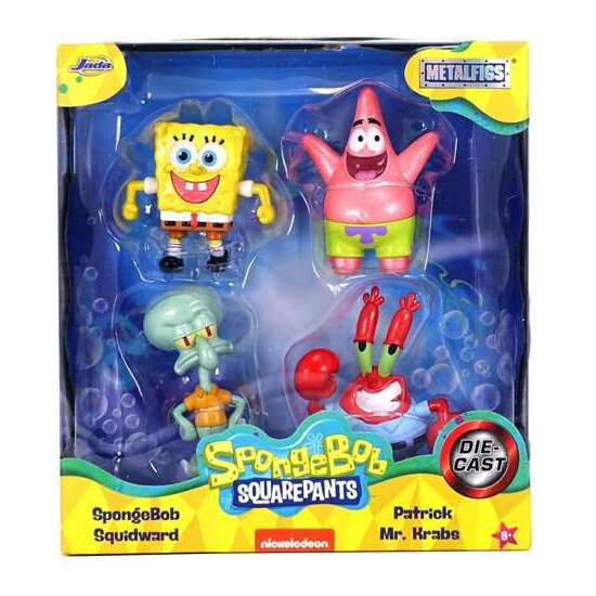 SET DE 4 FIGURAS METAL BOB ESPONJA 7 CM image 0