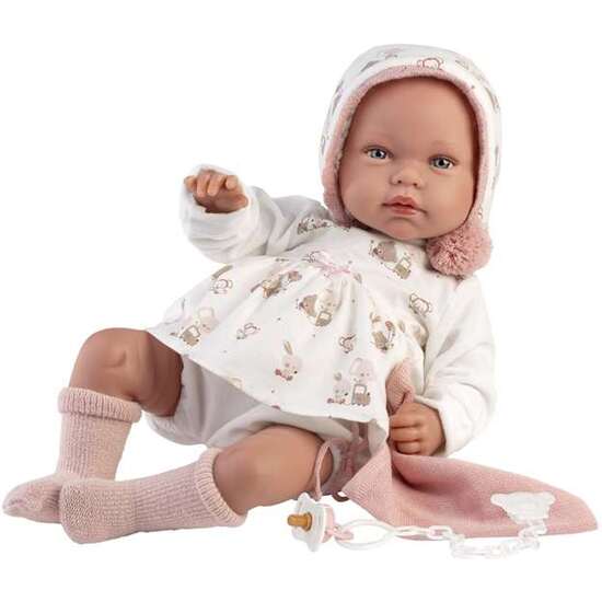 MUÑECA LLORONA TALA RECIEN NACIDA. INCLUYE CHUPETE. 44CM image 0