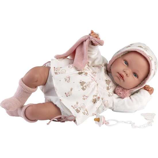 MUÑECA LLORONA TALA RECIEN NACIDA. INCLUYE CHUPETE. 44CM image 1
