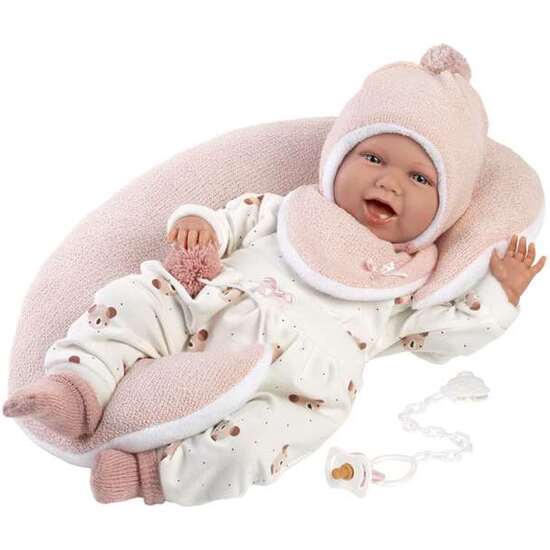 MUÑECA MIMI SONRISAS CON VESTIDO OSITOS LUNA ROSA 42CM image 0