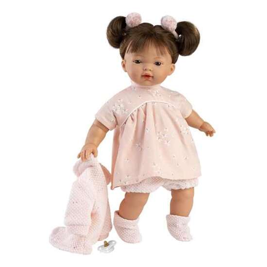 MUÑECA LLORONA VERA CUERP DE TELA 33 CM INCLUYE EL CHUPETE. image 1