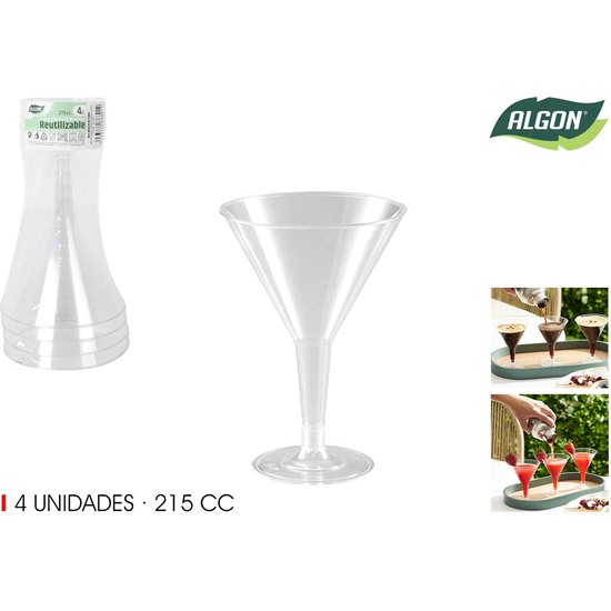 SET-4 COPA COCKTAIL TRANSP.215CC ALGON image 0