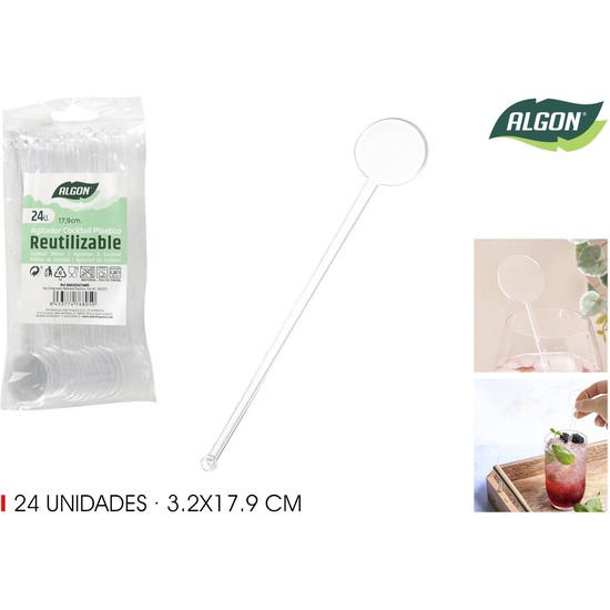 SET-24 AGITADOR BEBIDAS PLASTICO ALGON image 0
