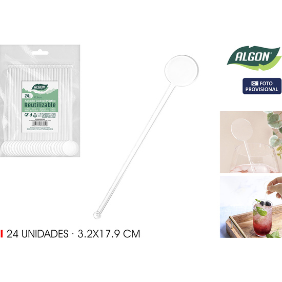 SET-24 AGITADOR BEBIDAS PLASTICO ALGON image 1